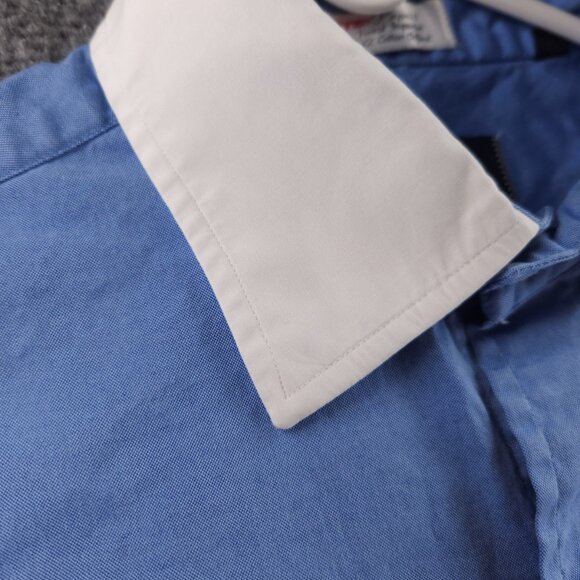 Gitman Bros Oxford Contrast Collar French Cuff USA All Cotton TTX 15.5 34 Shirt - Picture 8 of 16